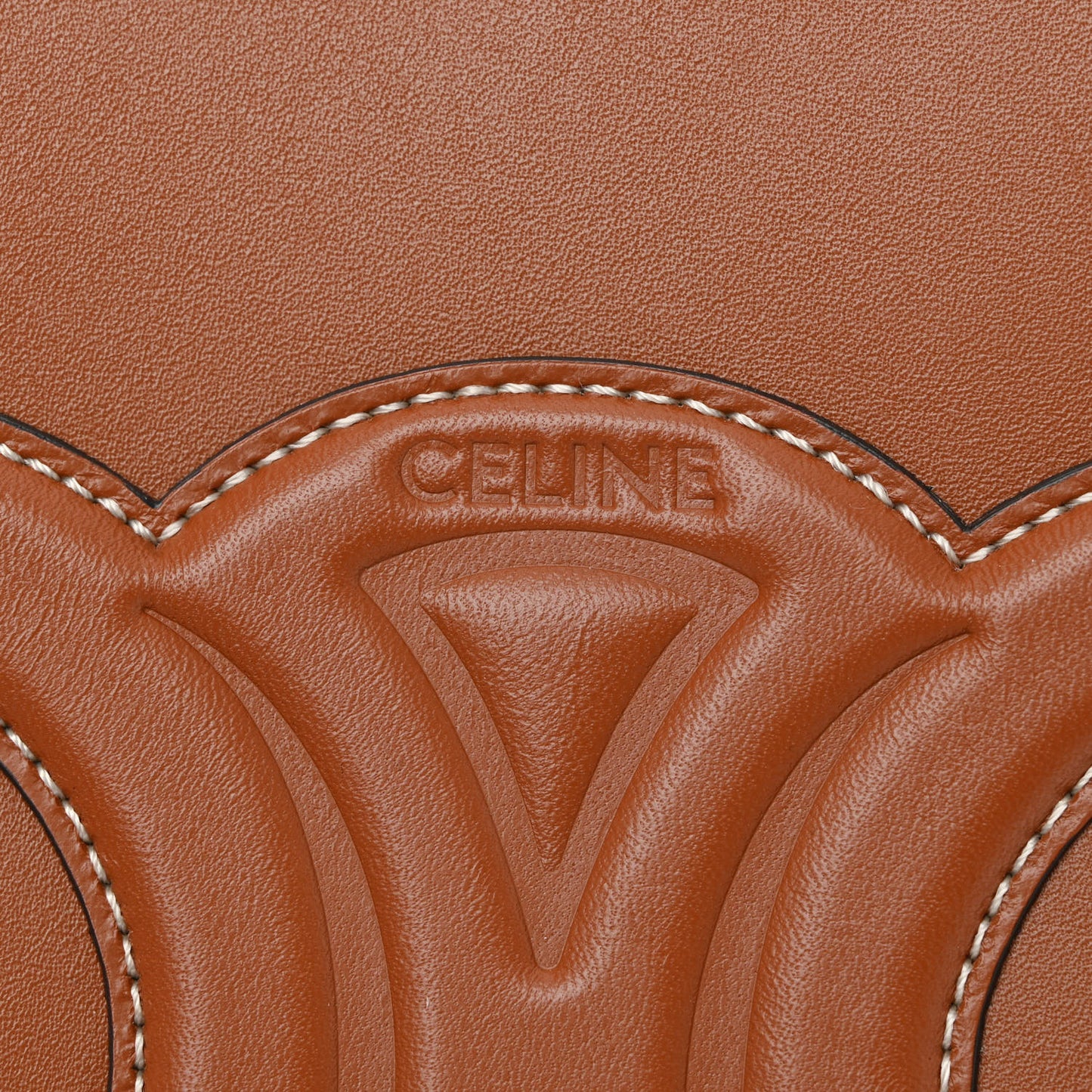 Smooth Calfskin Small Cuir Triomphe Bucket Bag Tan