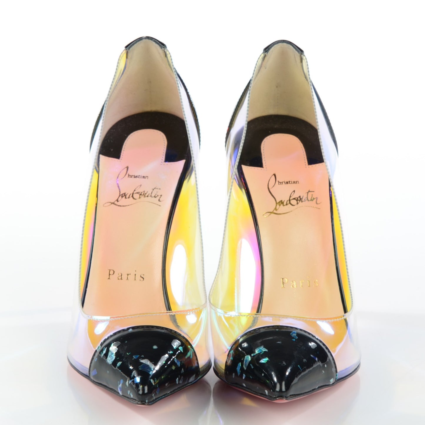Debout Disco PVC Hologram 100 Pumps 37 Black Transparent