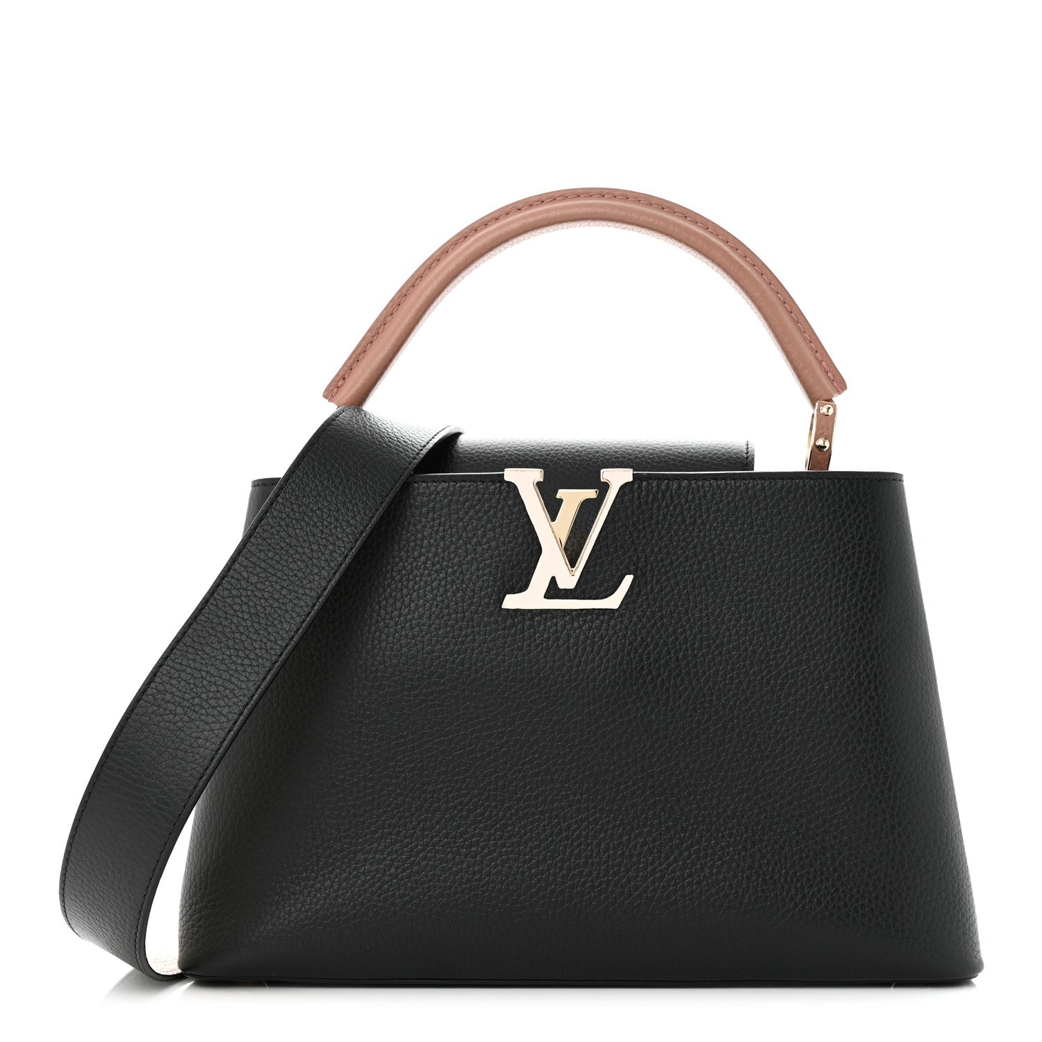 Louis Vuitton Taurillon Capucines PM Black Cream Pink 1 of 11
