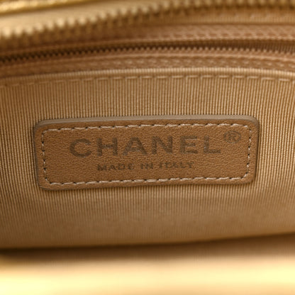 Chanel Metallic Aged Calfskin CC Quilted Small Gabrielle Hobo Gold 6 of 13