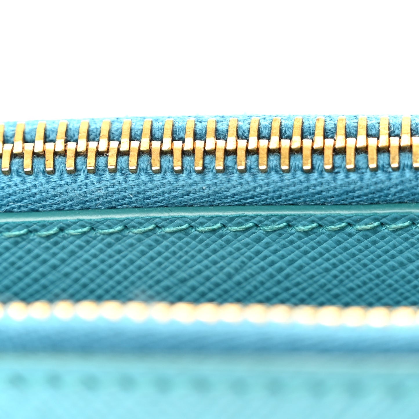 Saffiano Lux Mini Galleria Double Zip Tote Turchese