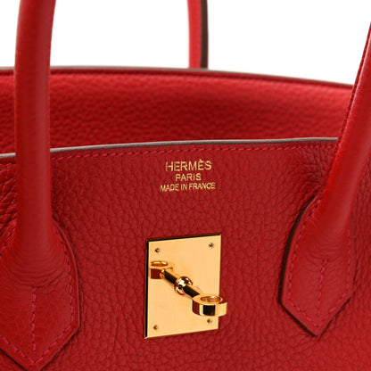 Hermes Togo Birkin 35 Rouge Casaque 6 of 12