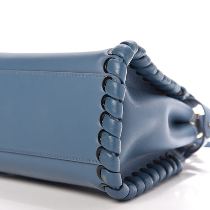 Fendi Nappa Lace Up Mini Peekaboo Iconic Satchel Cobalto 7 of 9