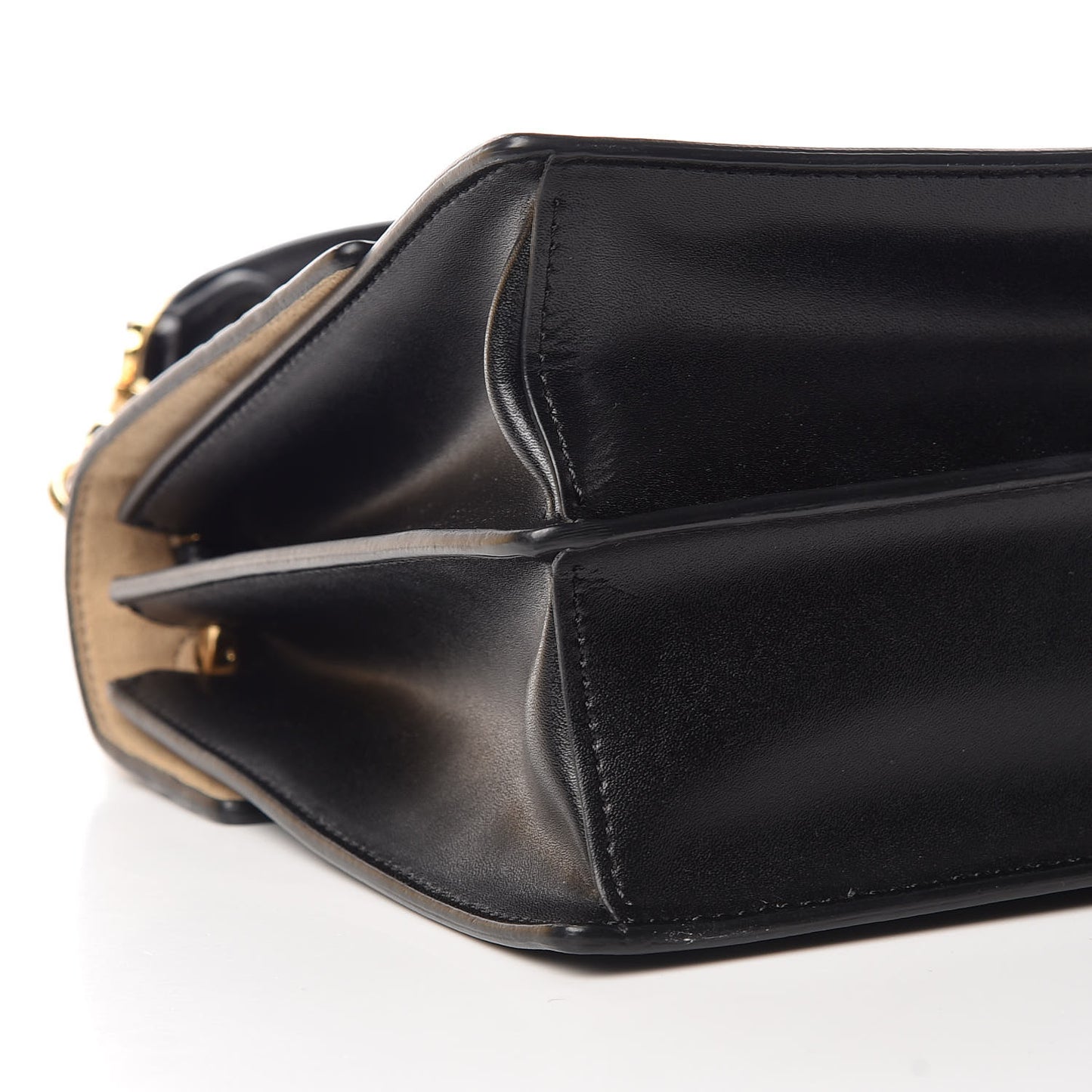 Vitello Liberty Bi-Color FF 1974 Embossed Kan I Shoulder Bag Black Maya