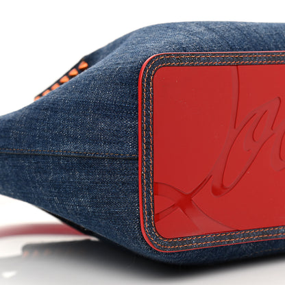Christian Louboutin Denim Spiked Small Cabarock Shopper Tote 8 of 9