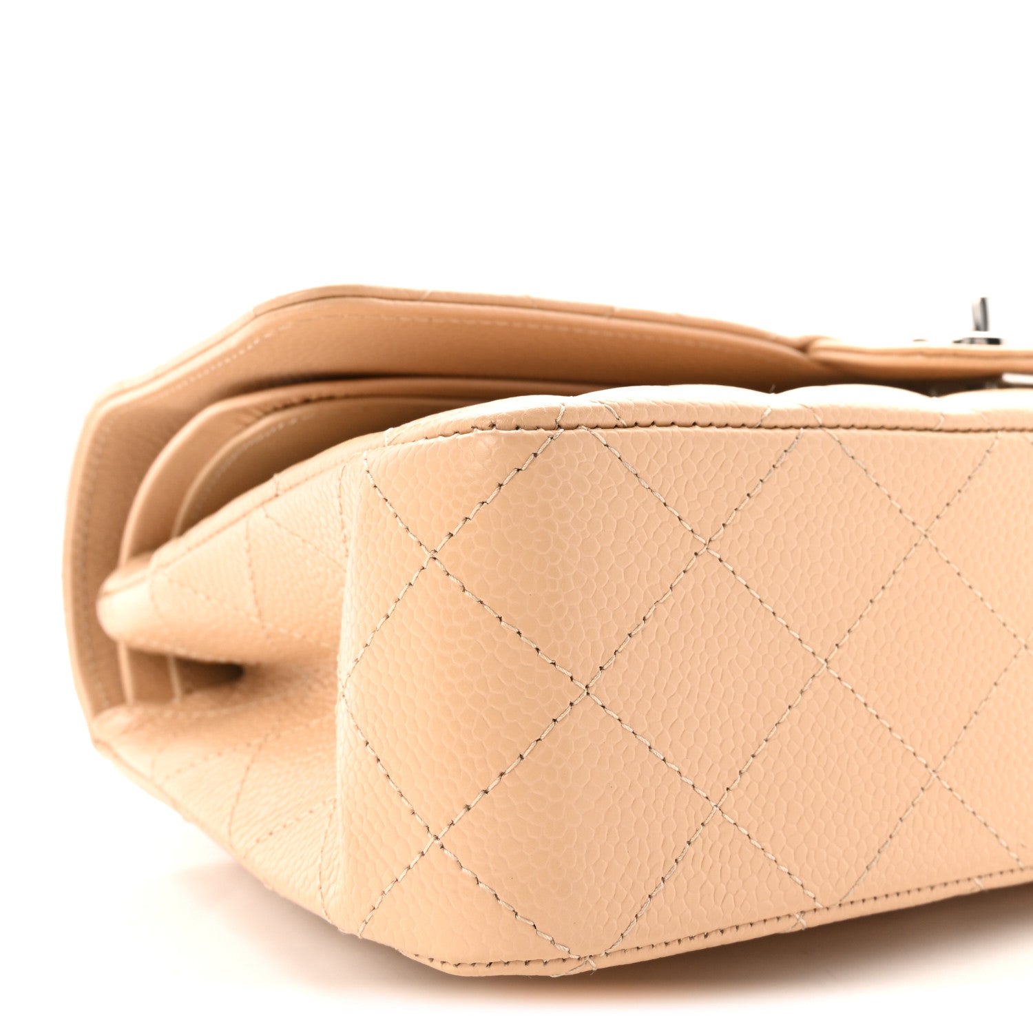 Chanel Caviar Quilted Medium Double Flap Beige 9 of 11