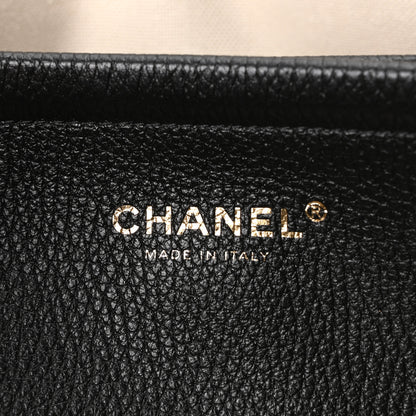 Chanel Grained Calfskin Boucle Urban Essentials Small Shopping Bag Ecru Black 6 of 11
