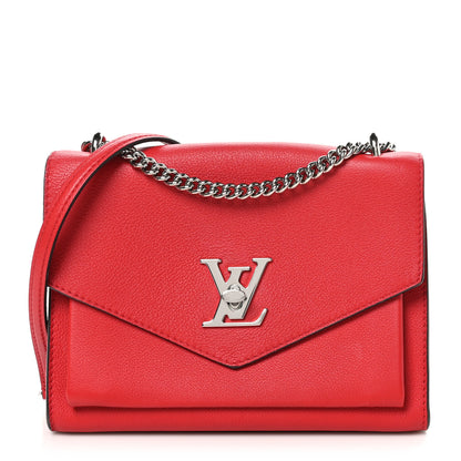 Louis Vuitton Soft Calfskin My Lockme Chain Bag BB Poppy 1 of 9
