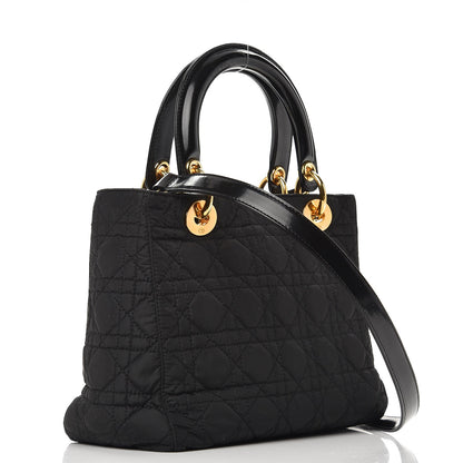 Christian Dior Nylon Cannage Medium Lady Dior Black 4 of 10