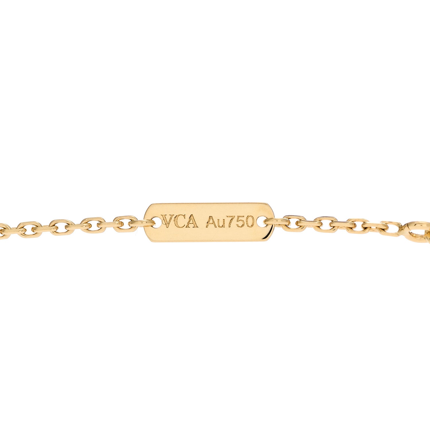 Van Cleef & Arpels 18K Yellow Gold Guilloche Vintage Alhambra Pendant Necklace 4 of 7
