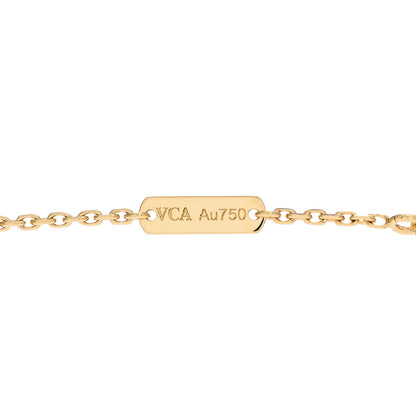 Van Cleef & Arpels 18K Yellow Gold Guilloche Vintage Alhambra Pendant Necklace 4 of 7