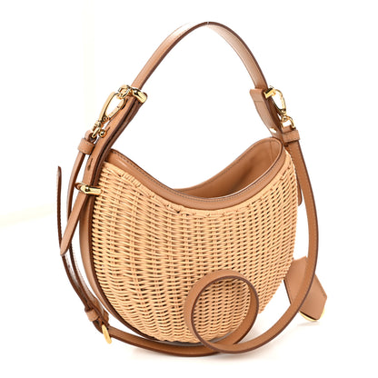 Prada Wicker Arque Shoulder Bag Natural 3 of 9