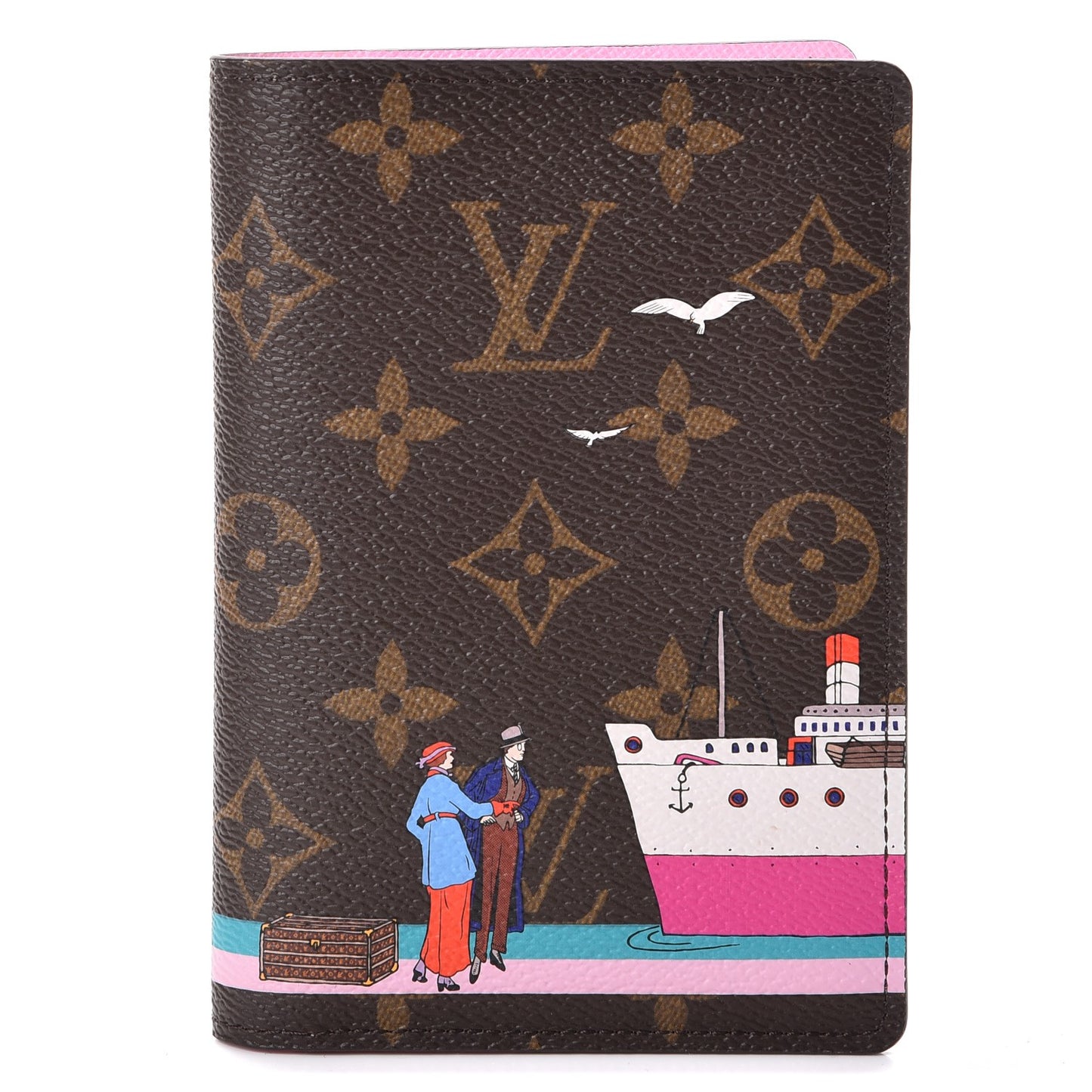 Monogram 2016 Christmas Animation Passport Cover Rose Ballerine