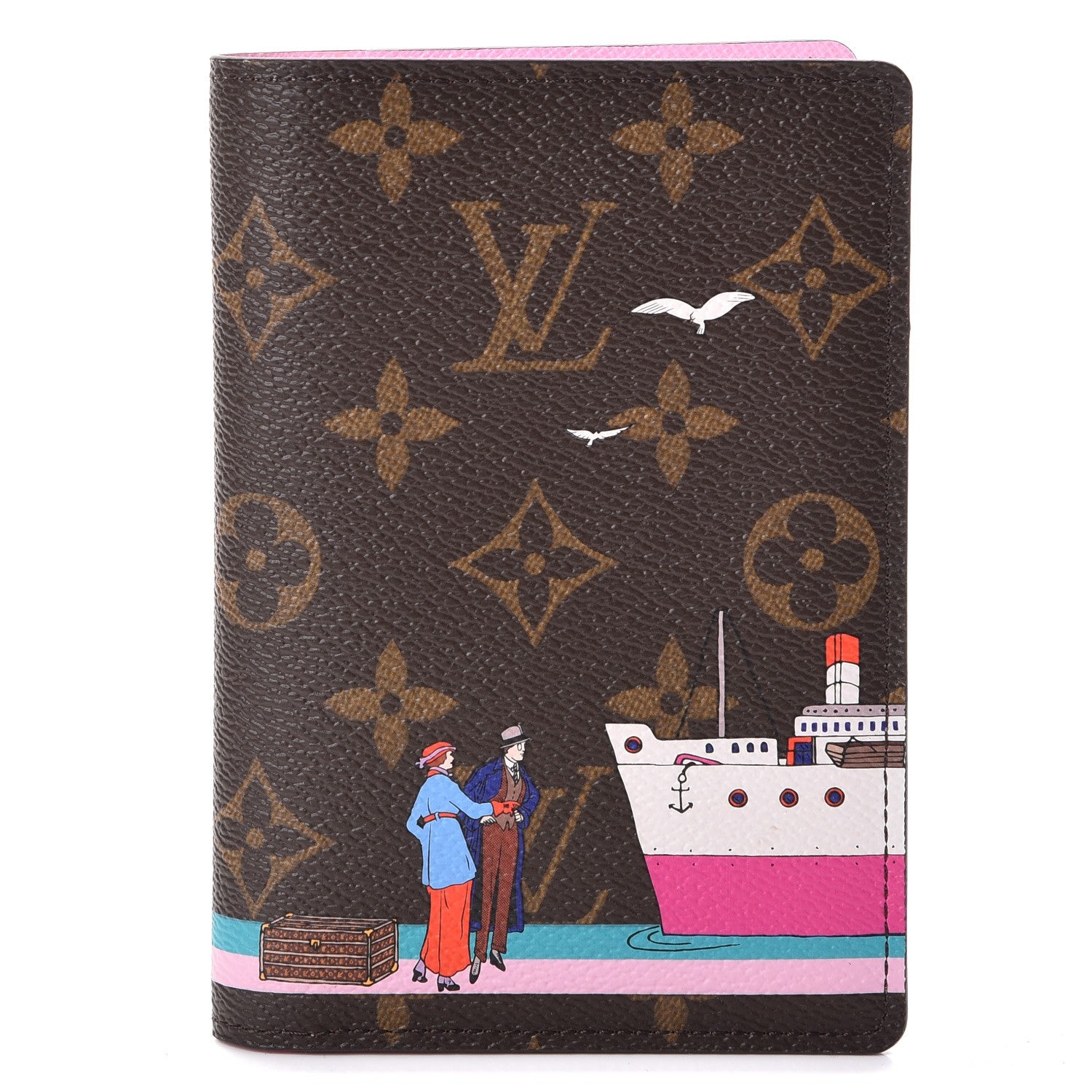 Louis Vuitton Monogram 2016 Christmas Animation Passport Cover Rose Ballerine 1 of 7