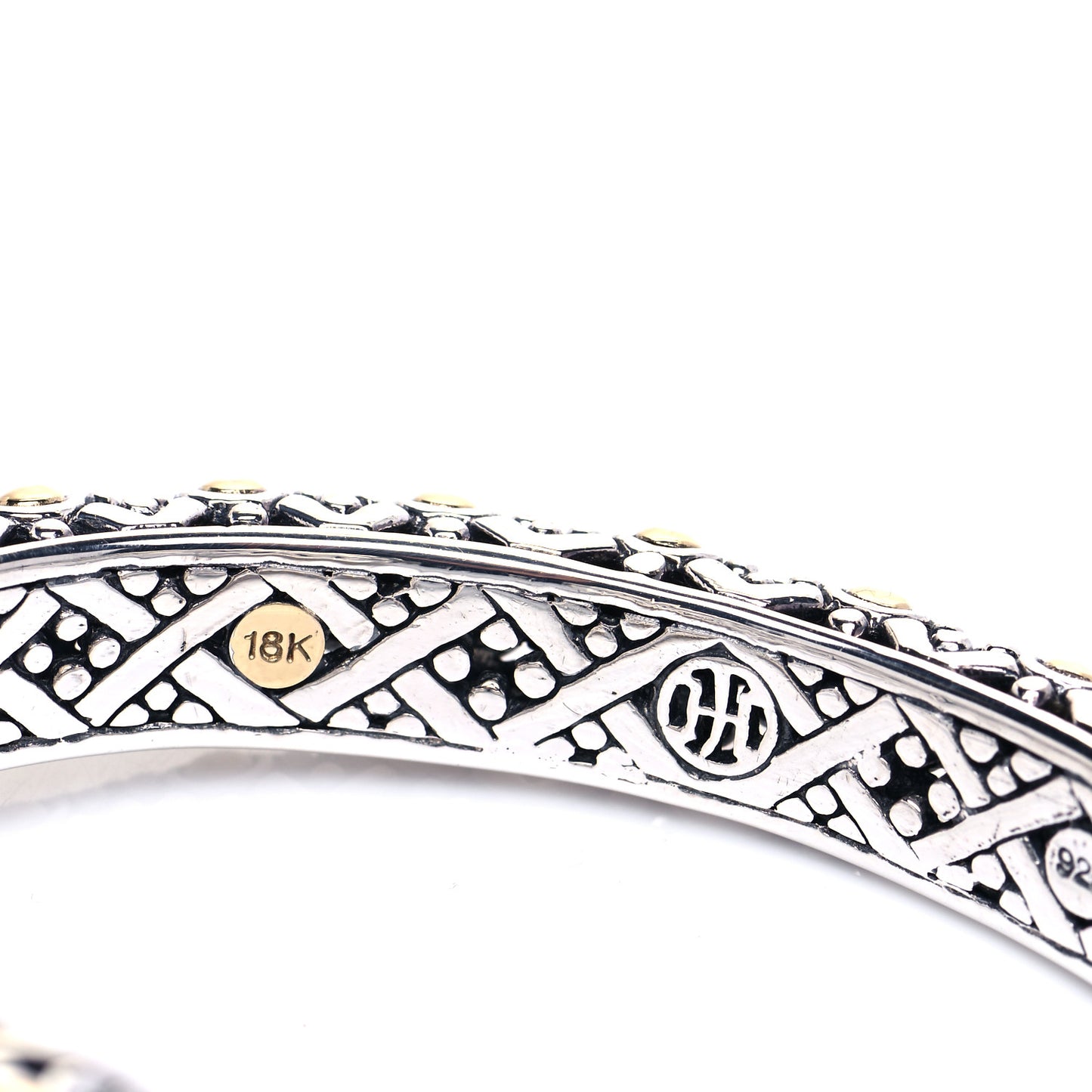 Sterling Silver 18K Yellow Gold Jaisalmer Dot Cuff Bracelet