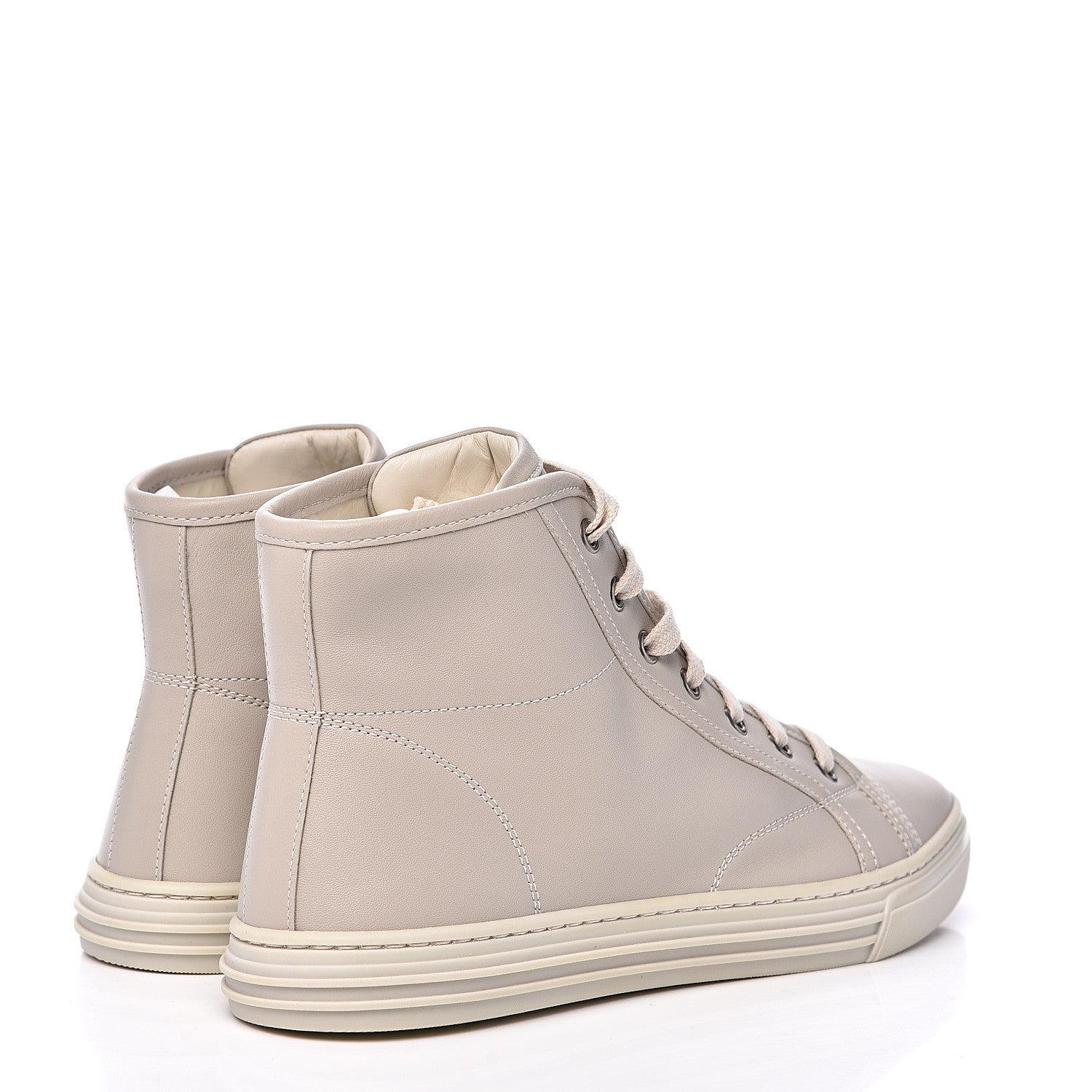Gucci Calfskin Womens High Top Sneakers 39 Mystic White 4 of 9