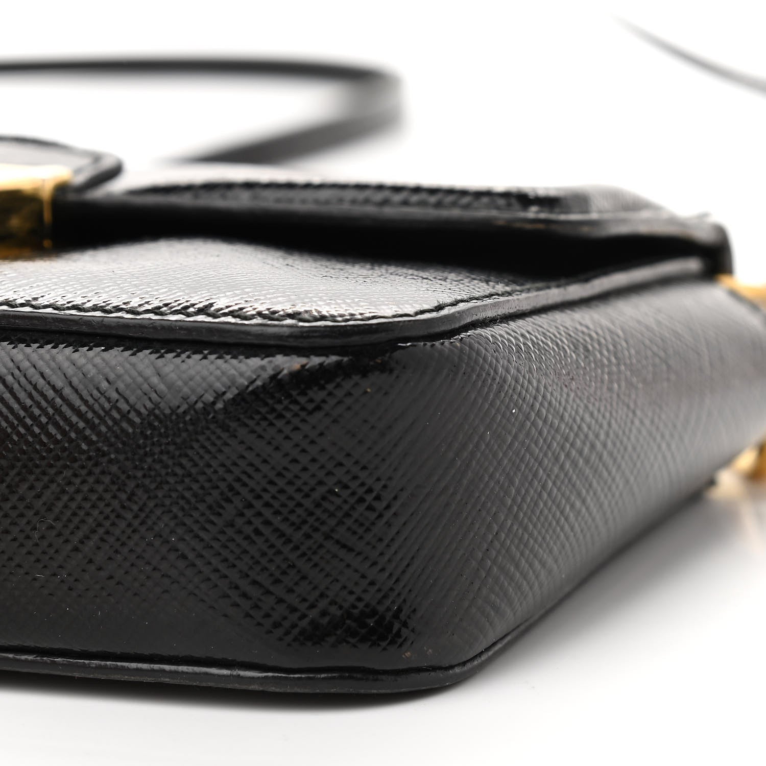 Prada Saffiano Lux Sound Crossbody Bag Black 10 of 14