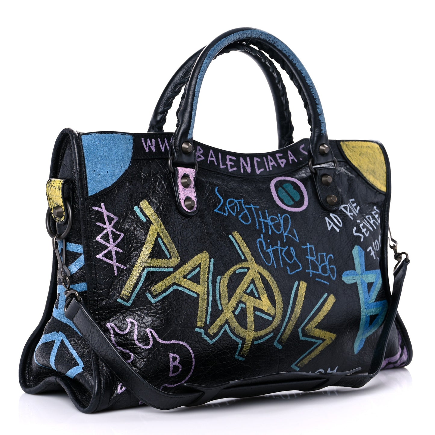 Agneau Graffiti All Over Classic Hardware City Black Multicolor