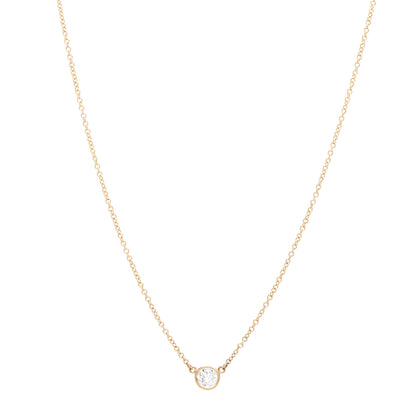 Tiffany 18K Yellow Gold Diamond .24ct Elsa Peretti Diamonds by the Yard Pendant Necklace 1 of 5