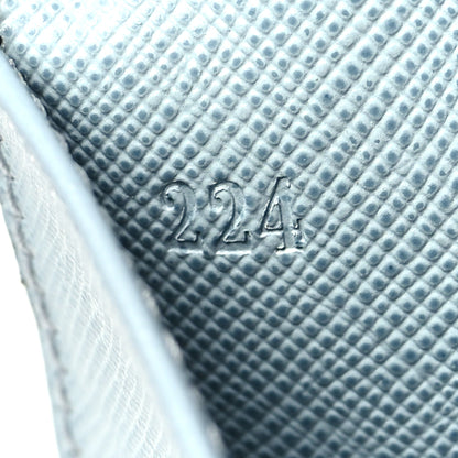 Prada Saffiano Metal Envelope Wallet Cornflower Blue 8 of 12