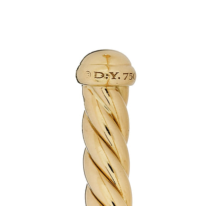 David Yurman 18K Yellow Gold 4mm Cablespira Bracelet 3 of 4