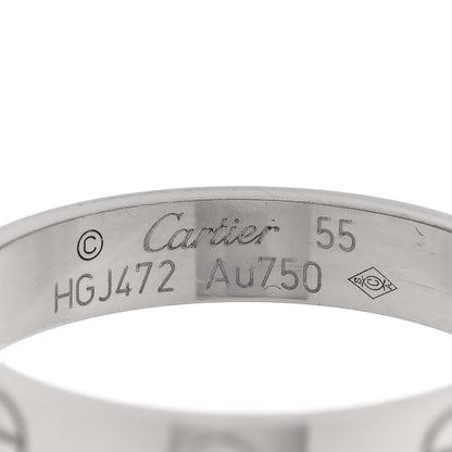 Cartier 18K White Gold 3.5mm LOVE Wedding Band Ring 55 7.25 4 of 4
