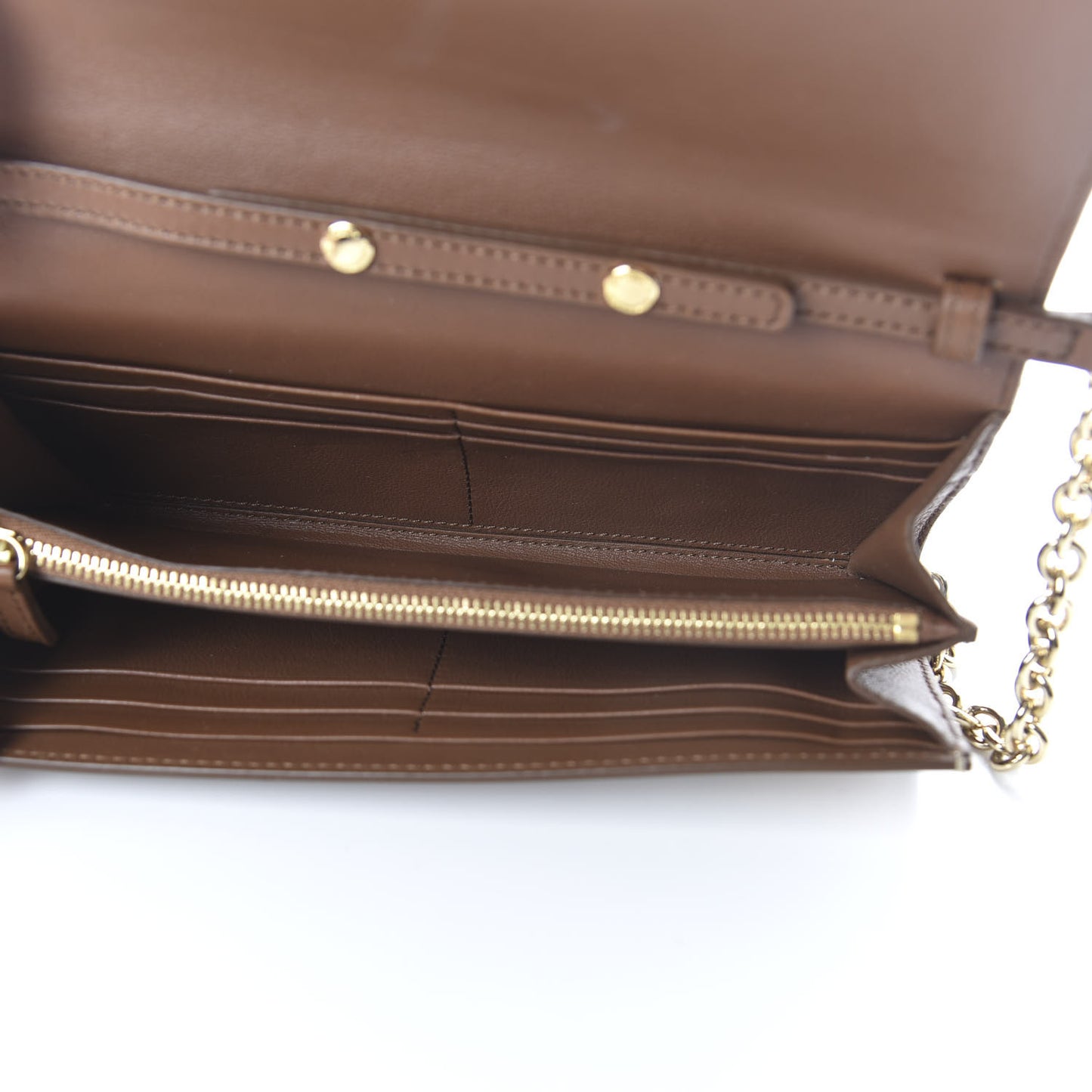 Calfskin Horseferry Check Henley Wallet On Chain Tan