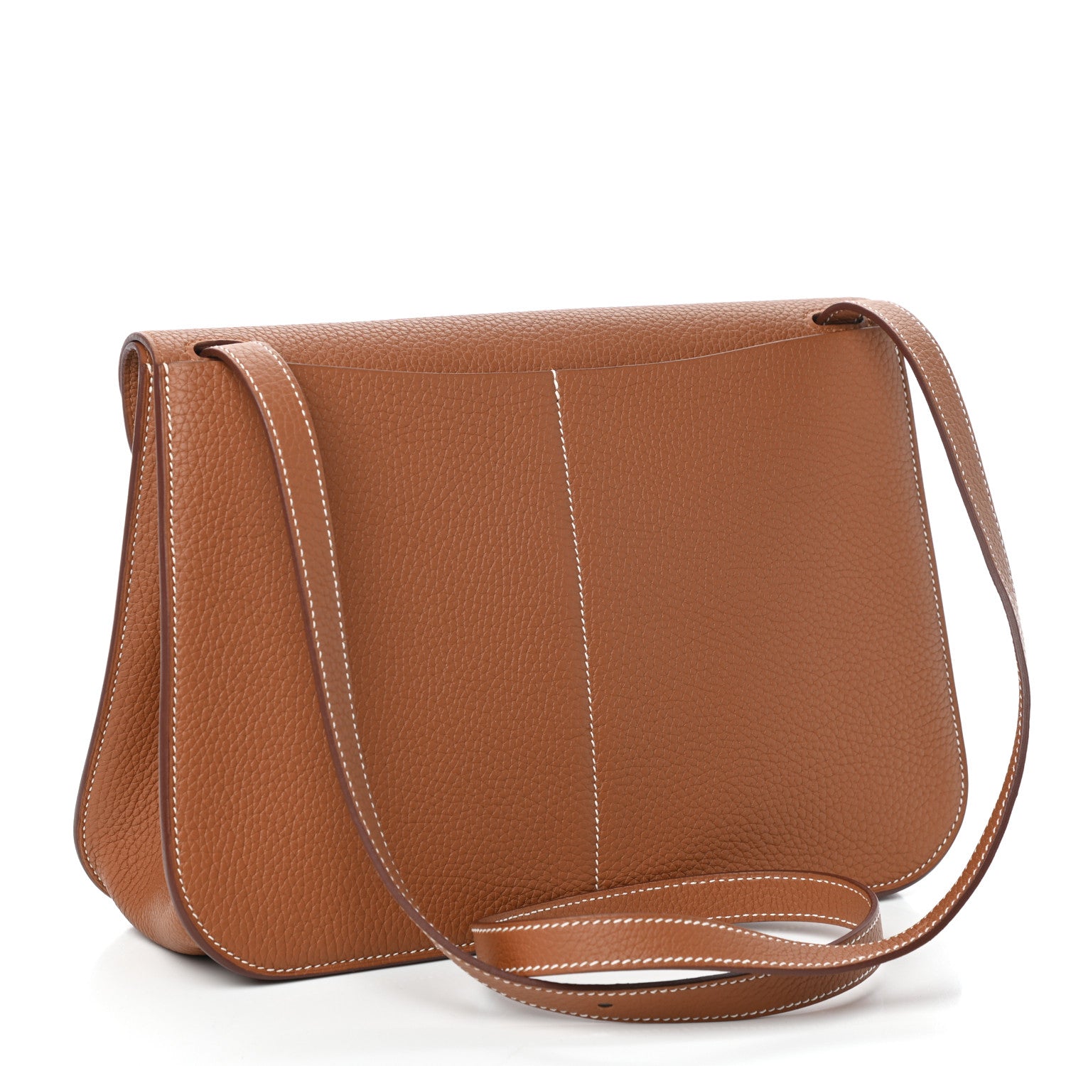 Hermes Taurillon Clemence Halzan 31 Gold 3 of 9