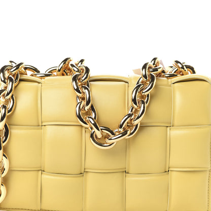 Bottega Veneta Lambskin Maxi Intreccio Padded Chain Cassette Crossbody Bag Corn 10 of 11