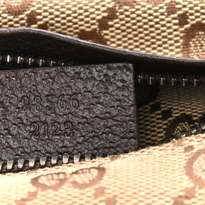 Gucci GG Monogram Web Double Pocket Belt Bag Dark Brown 7 of 10