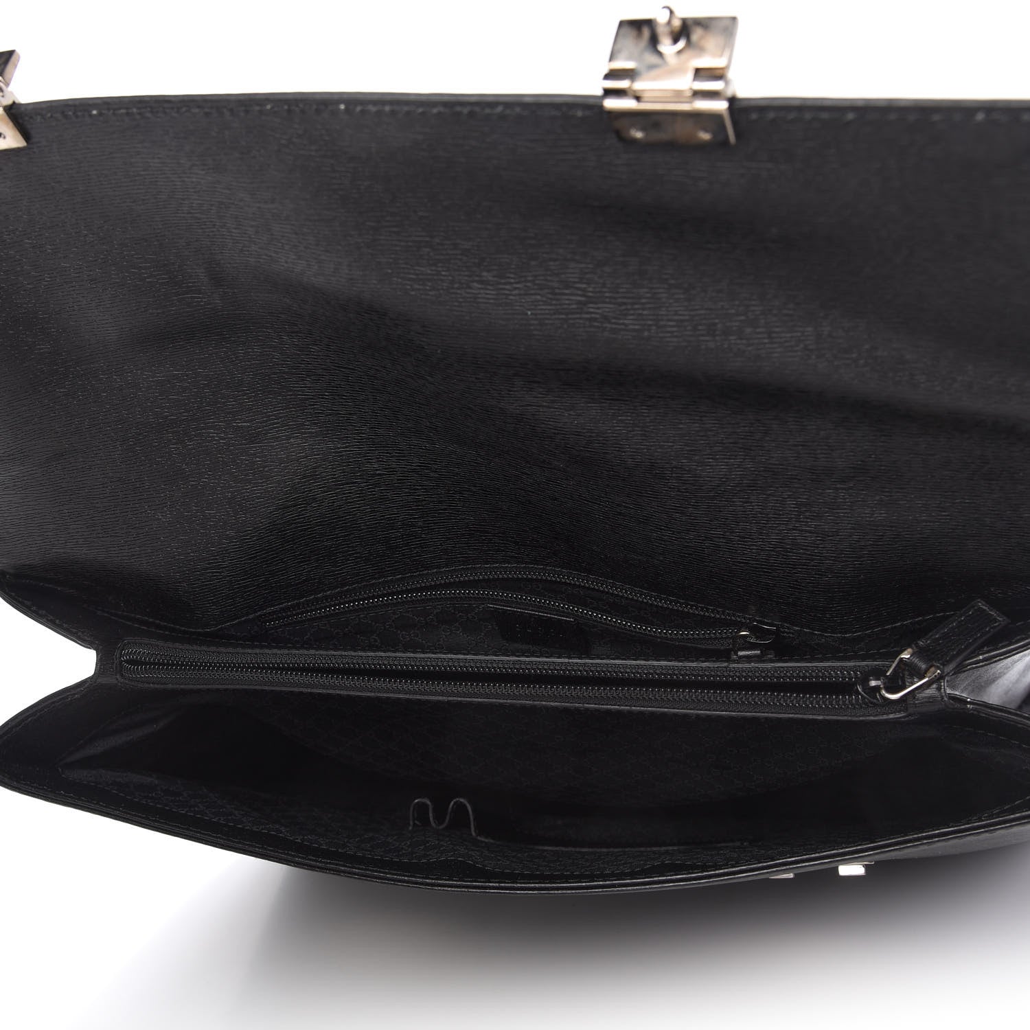 Gucci Calfskin Flap Briefcase Black 5 of 10