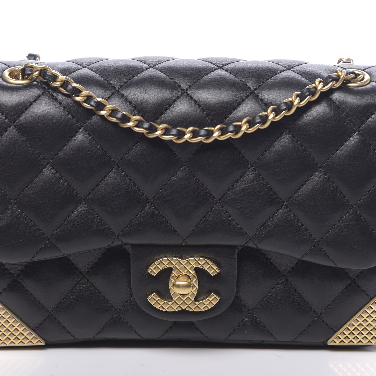 Chanel Calfskin Quilted Mini Rock The Corner Flap Black 8 of 10