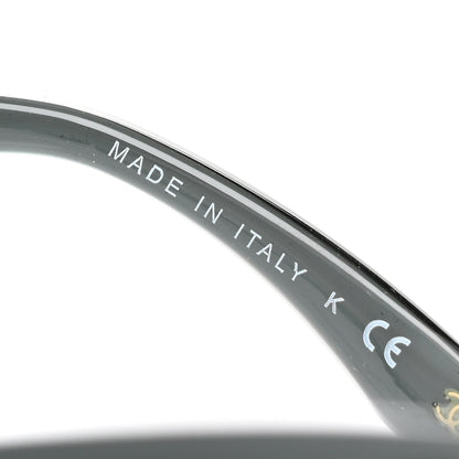 Chanel Logo Sunglasses 6035  Black Grey 6 of 10