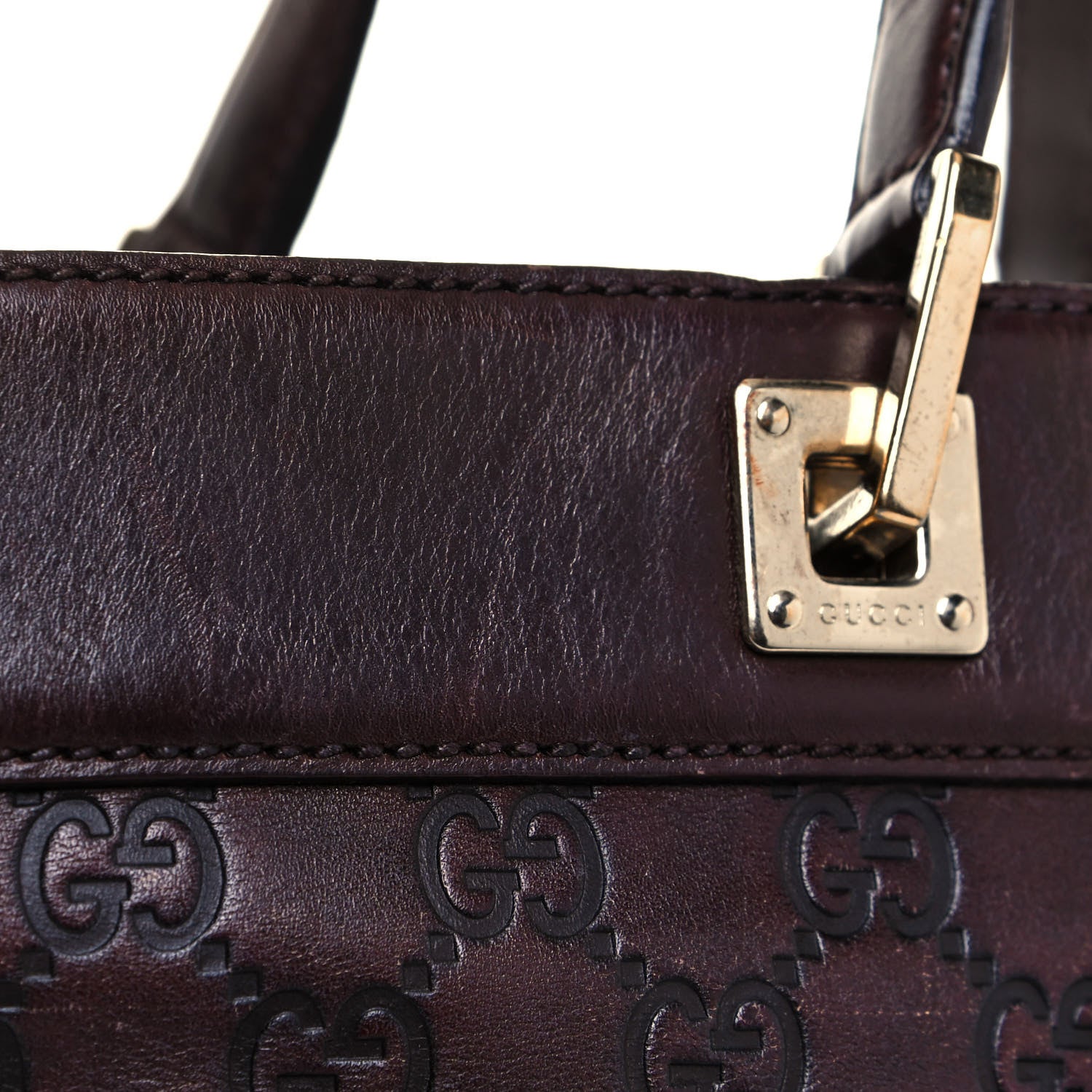 Gucci Guccissima Large Punch Tote Chocolate Brown 18 of 23