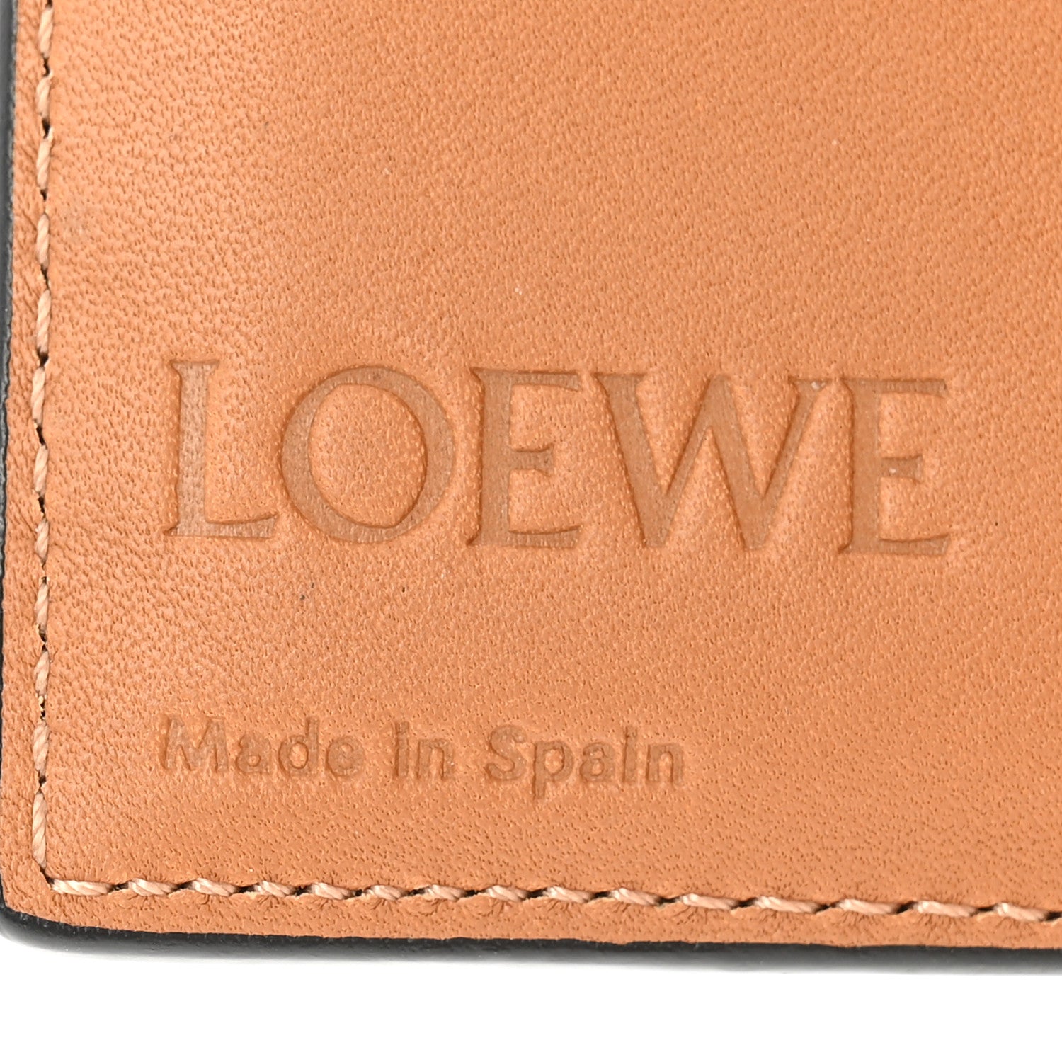 Loewe Grained Calfskin Anagram Embossed Slim Zip Bi-Fold Wallet Verde Marble 6 of 11