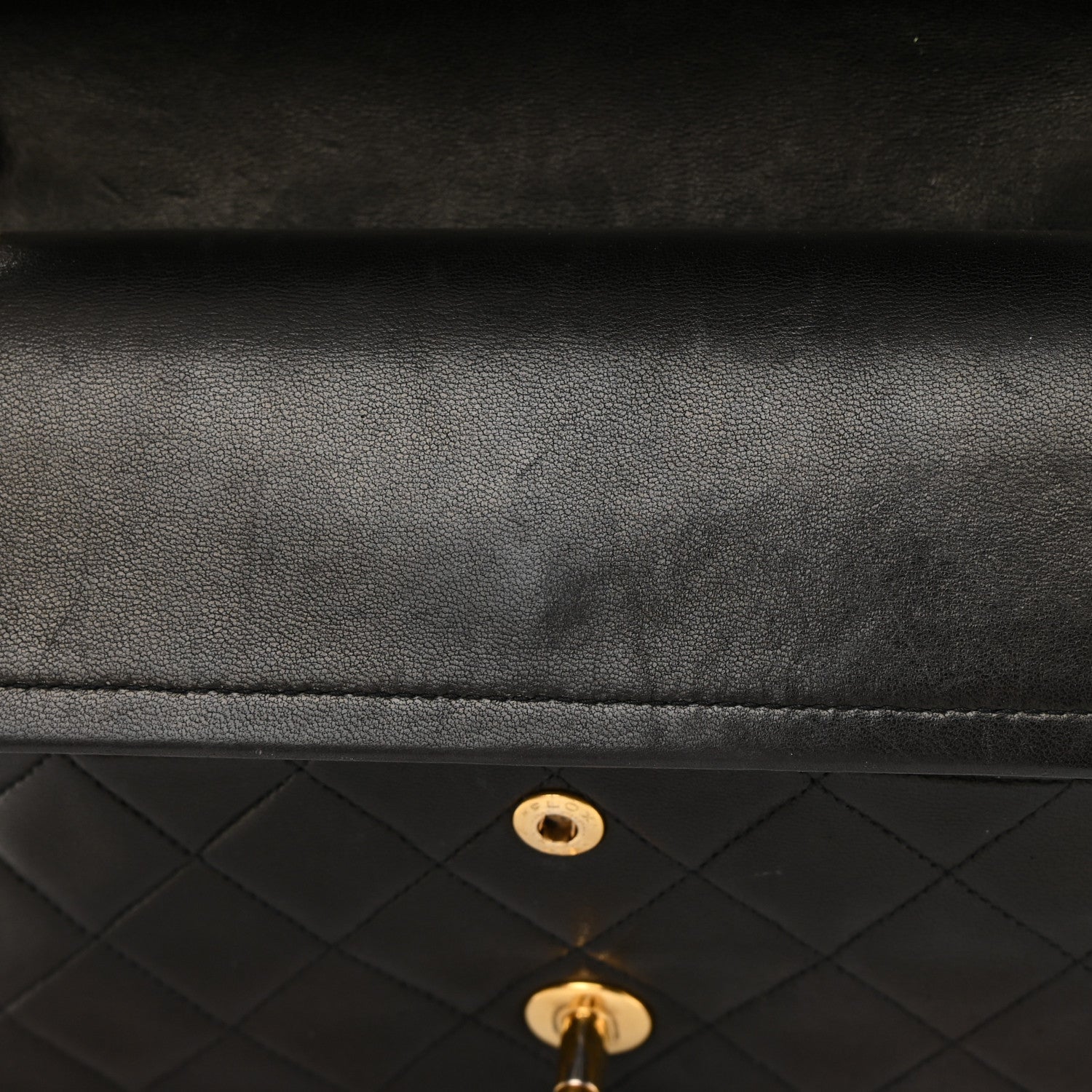 Chanel Lambskin Quilted Medium Double Flap Black 14 of 19
