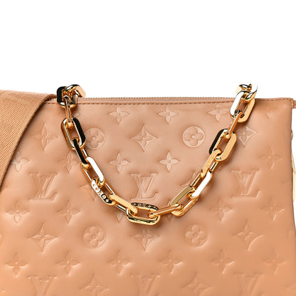 Louis Vuitton Lambskin Embossed Monogram Coussin PM Camel 9 of 14