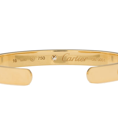 Cartier 18K Yellow Gold 1 Diamond LOVE Cuff Bracelet 16 3 of 3