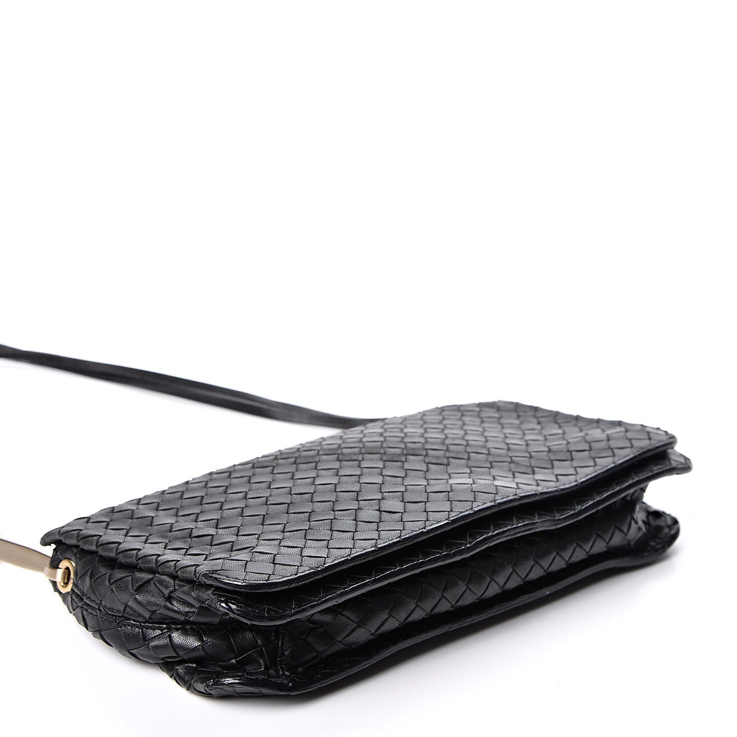 Nappa Intrecciato Crossbody Black