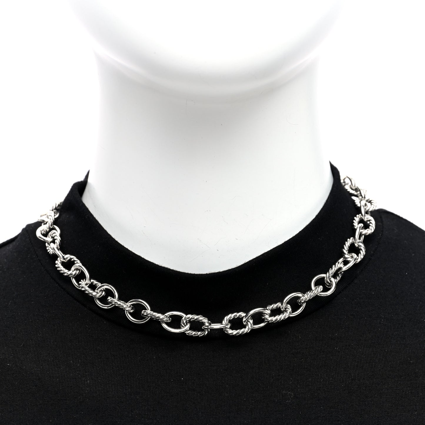 Sterling Silver 10mm Medium Oval Link Necklace