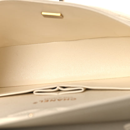 Chanel Caviar Quilted Medium Double Flap White 5 of 10
