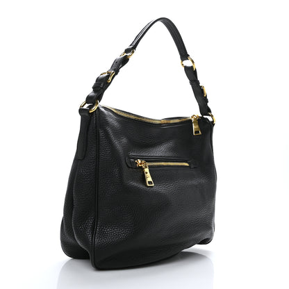 Prada Vitello Daino Sacca Hobo Black 2 of 9