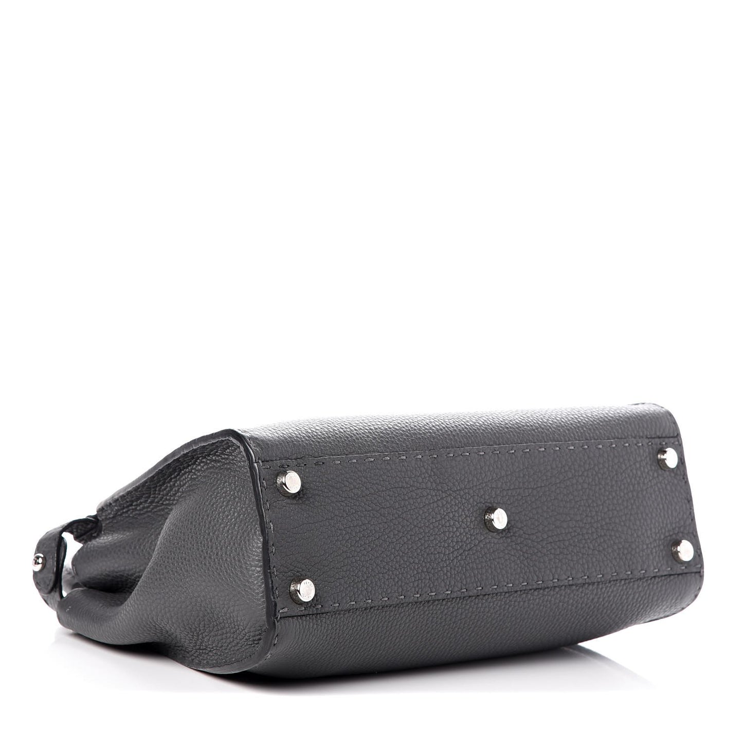 Cuoio Romano Selleria Bi-Color Medium Peekaboo Iconic Satchel Asfalto Latte