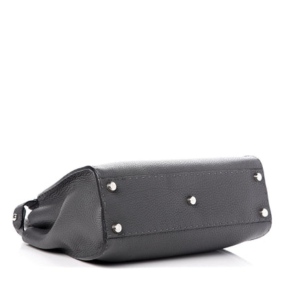 Fendi Cuoio Romano Selleria Bi-Color Medium Peekaboo Iconic Satchel Asfalto Latte 5 of 9