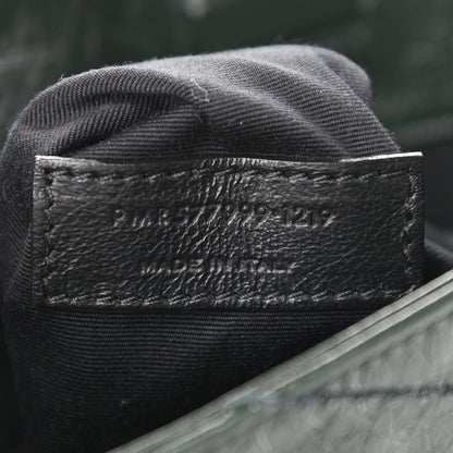 Saint Laurent Crinkled Calfskin Matelasse Monogram Medium Niki Shopper Tote New Vert 7 of 12