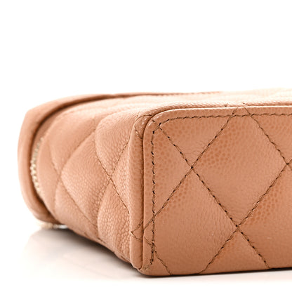 Chanel Caviar Quilted Top Handle Slim Vanity With Chain Brown 9 of 10