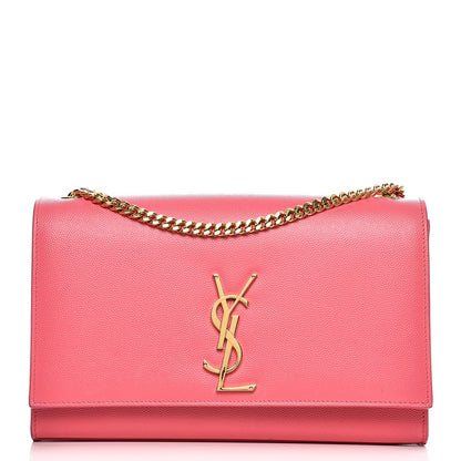 Saint Laurent Grain De Poudre Medium Classic Monogram Kate Satchel Rose Clair 1 of 13