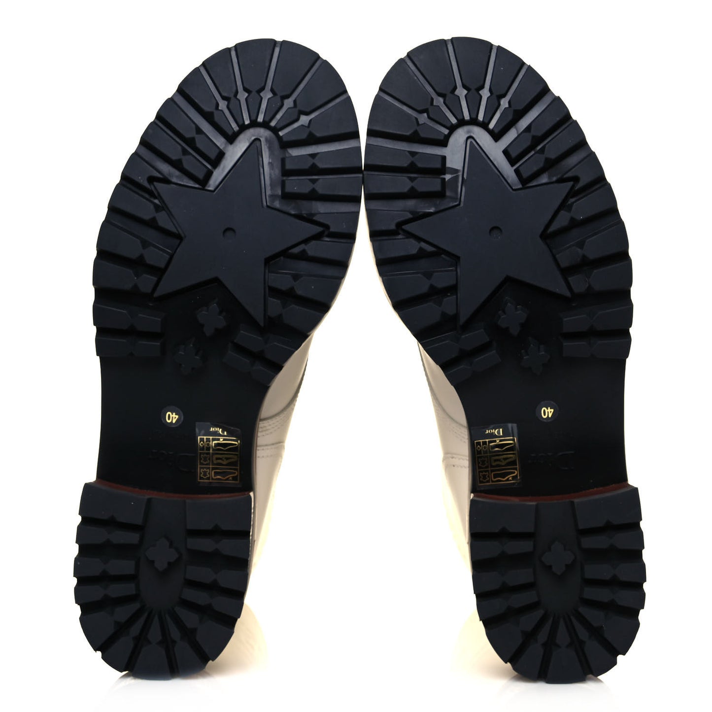 Calfskin Dior Quest 35mm Hiking Boots 40 Off White