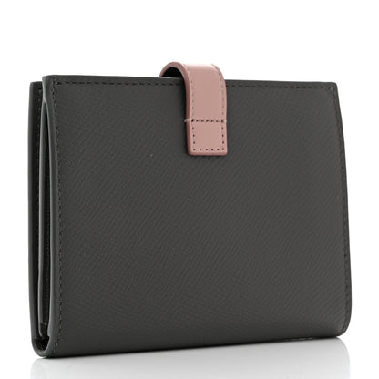 Celine Grained Calfskin Medium Multifunction Strap Wallet Grey Vintage Pink 2 of 7