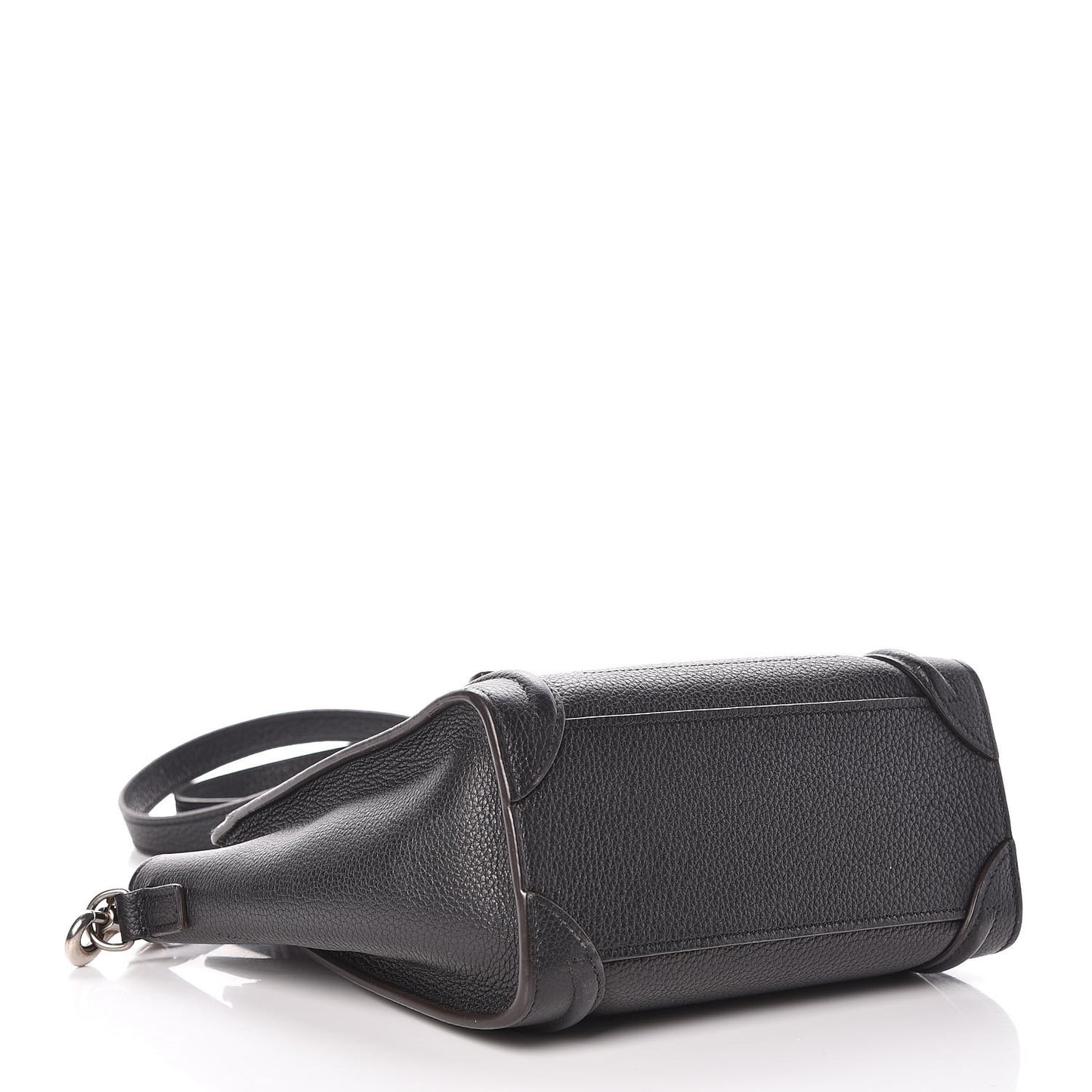 Drummed Calfskin Nano Luggage Black